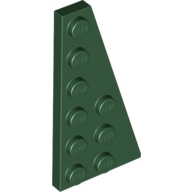 Lego destička šikmá 6x3 klín pravý, tmavě zelená (6003994)